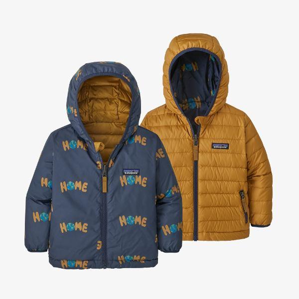 Patagonia パタゴニア 子供用アウター フード付きリバーシブルダウンジャケット Home Planet New Navy 男の子 女の子 Pg Usキッズウェア 通販 Yahoo ショッピング