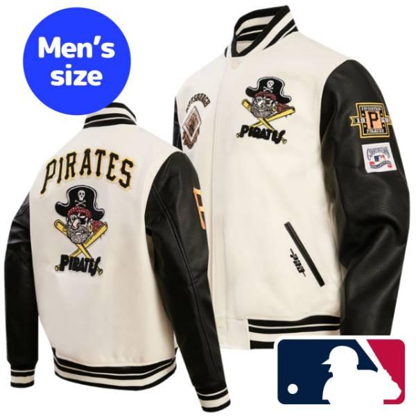 MLB パイレーツ スタジャン ジャケット メジャーリーグ メンズ MLB パイレーツ スタジャン ジャケット スナップアップ ウール