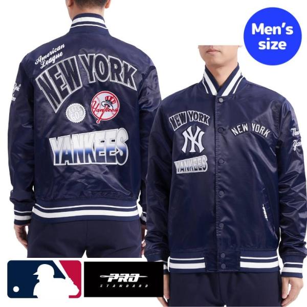 MLB ニューヨークヤンキース　スタジャン　ジャケット　S(US)size MLB 公式 ヤンキース NY ロゴ アウター 長袖 スタジャン メルトン ウェア