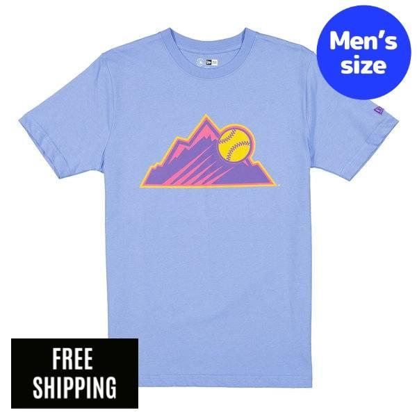 MLB コロラド・ロッキーズ 菅野智之 メンズ Tシャツ メジャーリーグ ニューエラ New Era Colorado Rockies City Connect Pastel Blue T-Shirt