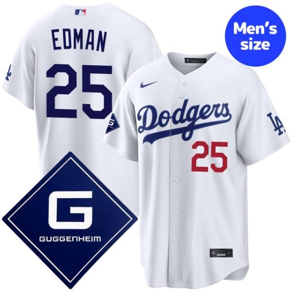 MLB ロサンゼルス・ドジャース トミー・エドマン Nike ナイキ ユニフォーム Los Angeles Dodgers Home Stadium Jersey グッゲンハイムパッチ付き ユニホーム