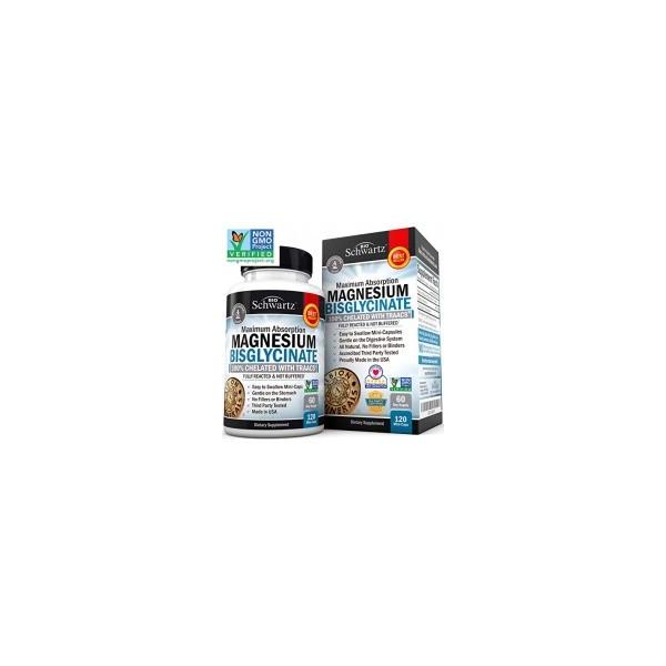 BioSchwartz Magnesium Bisglycinate 100% Chelate TRAACS 120粒