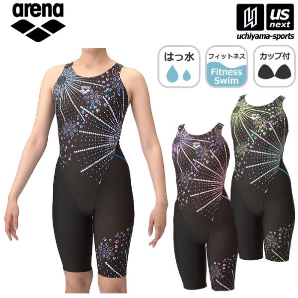 /メーカー アリーナ（arena）/品名 フィットネスワンピーススパッツ（オープンバック・ひっかけパッド）/品番 AS5SWF14L/サイズ S M L O （レディース）/カラー BKPP（ブラック×パープル） BKBL（ブラック×ブルー...