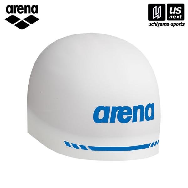 他サイト： 【新生活応援100円クーポン】アリーナ 水泳 アクアフォース3Dキャップ レーシングシリコーンキャップ ソフトタイプ ホワイト [M便 1/2](取り寄せ)(自社)の商品画像