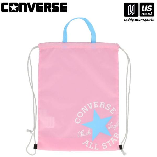 /メーカー コンバース（ CONVERSE ）/品名 ナップサック（M）/品番 C22550935S/カラー 6122（パステルピンク×サックス）/サイズ 48×36cm/重量 72g/素材 ポリエステル/生産国 中国/コンバース のナップ...