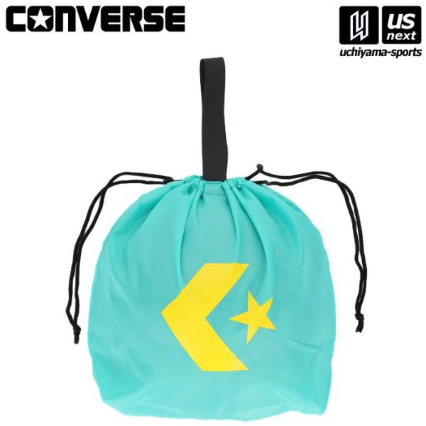 /メーカー コンバース（ CONVERSE ）/品名 一本手巾着ボールケース/品番 C2453097/カラー 4553（ミント×イエロー） /サイズ 30×40×16cm/重量 60g/素材 ポリエステル/生産国 中国/持ち手のついたボール...