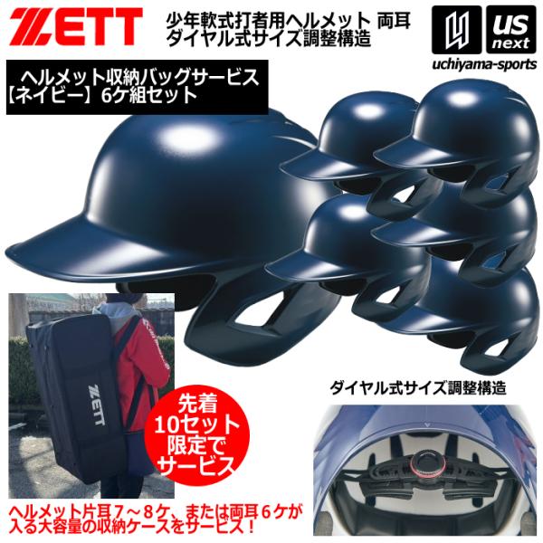 /メーカー ゼット（ZETT）/品名 少年軟式打者用ヘルメット（ネイビー／6個入り）/品番 BHL780/カラー 2900（ネイビー）/サイズ FREE（53〜60cm）/素材 ABS樹脂/生産国 中国/商品説明・両耳付き・SGマーク合格品...