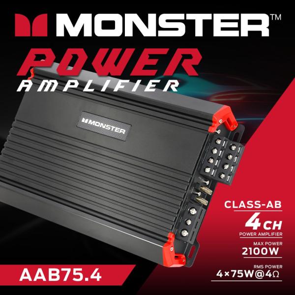AAB75.4 4ch Class AB Max.2100W モンスターオーディオ Monster Audio