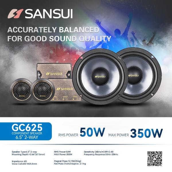 GC625 GCシリーズ 16.5cm（6.5インチ）Max.350W サンスイ SANSUI : USA