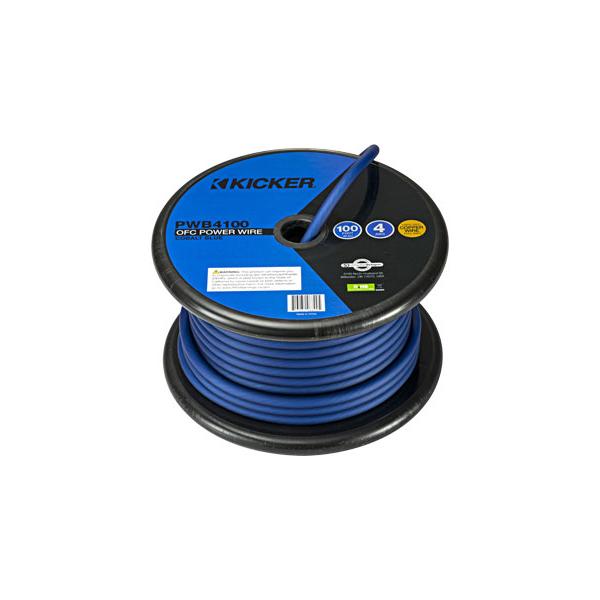 KICKER アンプ 4台+ オーディオケーブル 最新】46PWB4100 青色 4GA パワーケーブル キッカー Kicker : USA