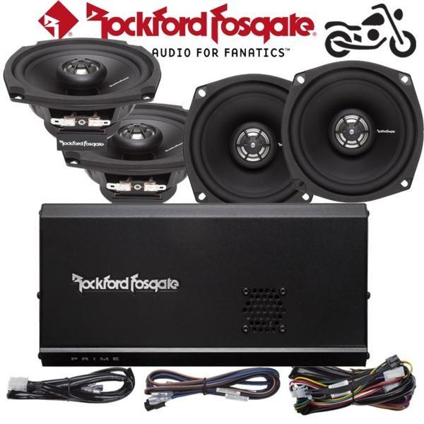 R1-HD4-9813 ハーレー用160Wアンプ/スピーカーセット Rockford R1-HD4-9813 ハーレー用160Wアンプ/スピーカーセット Rockford