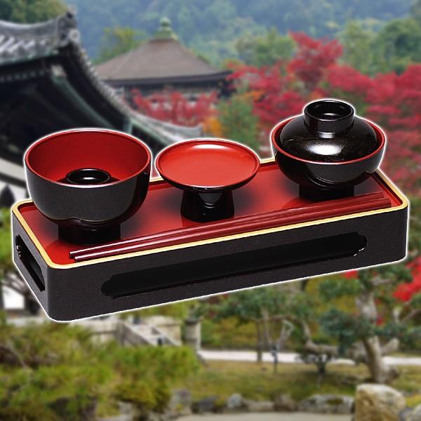 仏膳 5点セット 仏具 膳 飯碗 汁椀 高月 箸 お供え物 お盆 命日
