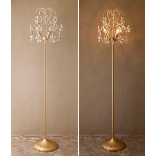 【置照明】クリスタル　フロアランプ［ALMA F3D（3灯）］【同梱不可】 楽天市場】クリスタル フロアランプ ALMA F3Dアルマ（3灯）LED