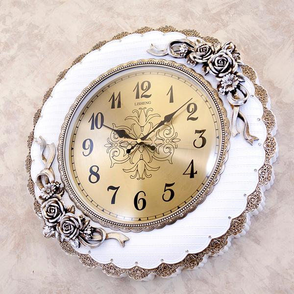 壁掛け時計 掛け時計 おしゃれ 無音 連続秒針 静か 白 ホワイト 金