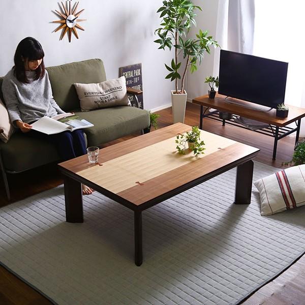東谷 こたつ テーブル 長方形 120×80cm おしゃれ 木目 木製 フラット