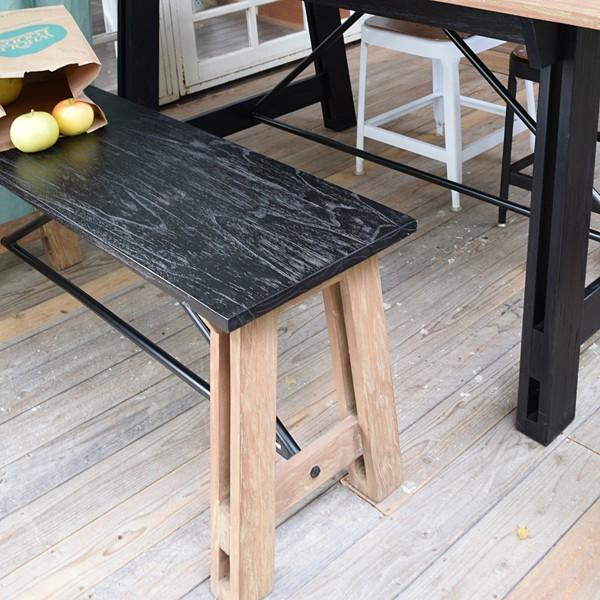 東谷 ダイニングベンチ 屋外 倉庫 ガレージ ベンチ 椅子 モダン