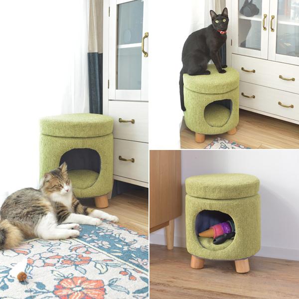 動物デザイン スツール　猫？ライオン？【土日配送】 猫と一緒に作りあげるキャットジャガードスツール – KANADEMONO