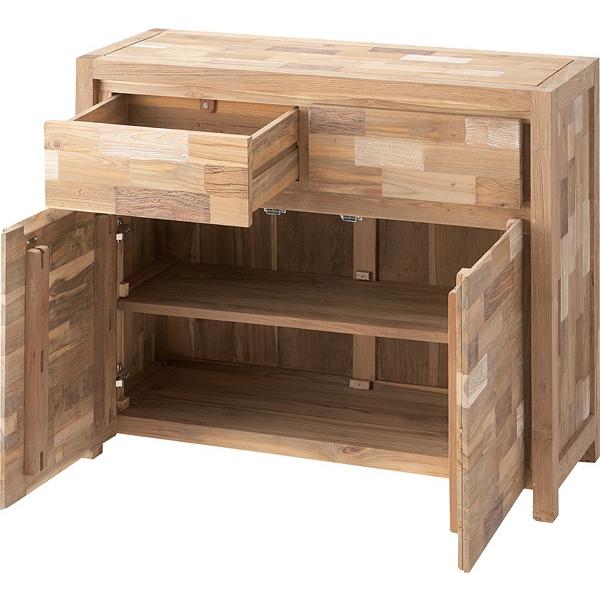 東谷 木製チェスト 木目 パッチワーク風 チェスト 素材感 ウッド