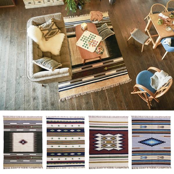 東谷 ラグ 170×230cm 長方形 ネイティブ柄 カジュアル アメリカン