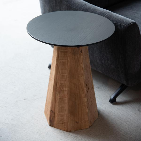 東谷 サイドテーブル 丸 北欧 おしゃれ シック モダン 木製 天然