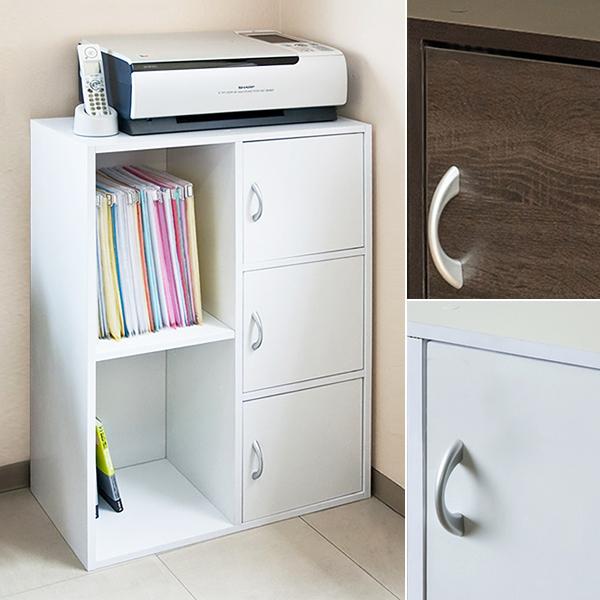 収納棚 収納ラック 2段 3段 扉つき 取っ手付き オープンラック シンプル ディスプレイ 北欧 おしゃれ うさぎ屋 株式会社一兎 通販 Paypayモール