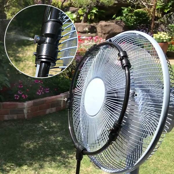 ゼット学校体育 クールシャワー扇風機用キット ミスト 熱中症対策 気化熱 夏 涼感 扇風機取り付け 学校 公共施設 節水 暑さ対策 猛暑 屋外 ファン 打ち水 クールシャワー  ZHS666 ミスト 扇風機用 後付け 後から ミストシャワー 気化熱 庭 学校 幼稚園