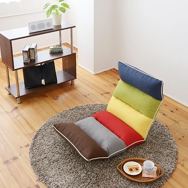 JK-PLAN（ジェイケイ・プラン） 座椅子 パッチワーク カラフル フル