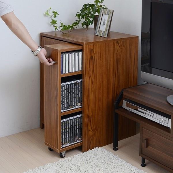 JK-PLAN キャスター付き収納棚 隙間収納 収納ラック 本棚 ミニ ロー