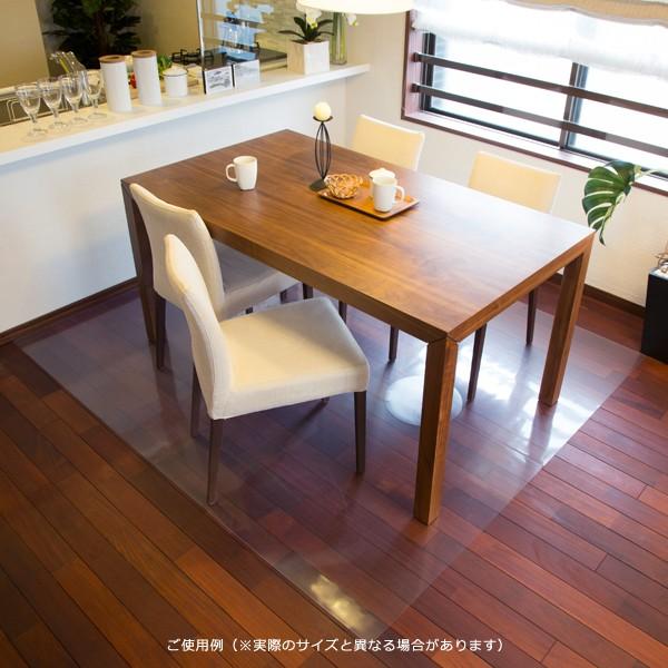 テーブル下敷きマット フローリング 傷防止 テーブル下マット 透明 クリア ビニール 塩ビ 床 フローリング 保護マット 180×300cm