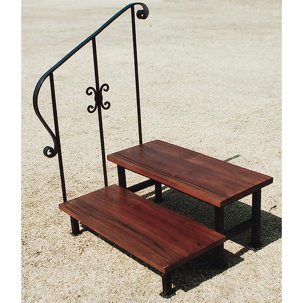 階段 2段 庭 縁側 手すり付き ステップ台 木製 軒下 踏み台 Buyee Buyee Japanese Proxy Service Buy From Japan Bot Online