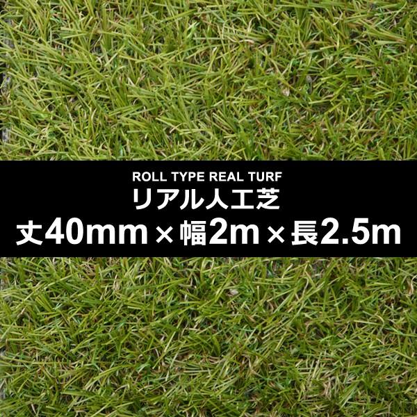 人工芝 幅 2m 長さ 2.5m 厚み 40mm diy 庭 ロール サッカー フットサル