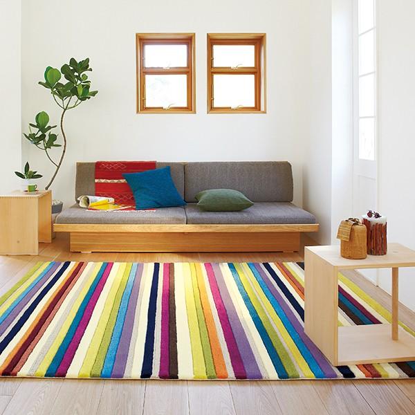 ラグ おしゃれ 東リ ラグマット カラフル ストライプ ボーダー ポップ 明るい 子供部屋 リビング Lic Tol Rug 038 うさぎ屋 株式会社一兎 通販 Yahoo ショッピング
