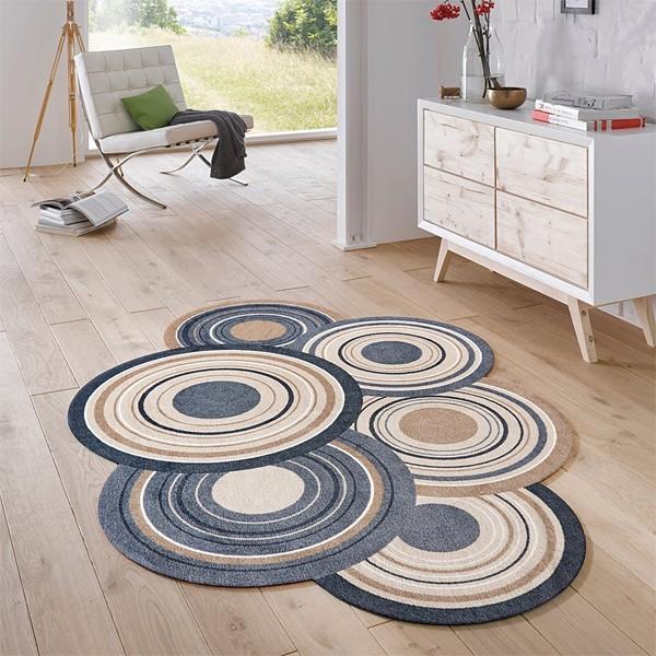 洗える ラグ 円形 淡い 配色 110 175cm 玄関ラグ おしゃれ 丸型 マット Wash Dry Lic Wd K022i うさぎ屋 株式会社一兎 通販 Yahoo ショッピング