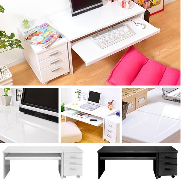 pcデスク ロー 鏡面 パソコンデスク 2点セット : うさぎ屋 インテリア 