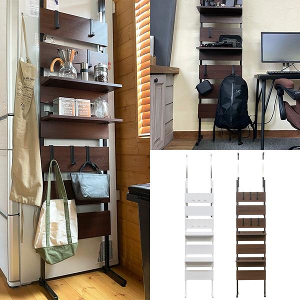 突っ張り棚 おしゃれ スリム 幅 45cm 洗面所 キッチン リビング 書斎 玄関 子ども部屋 子供部屋 オフィス 事務所 突っ張り棒 収納 ラック 棚 トイレ 壁面収納 うさぎ屋 株式会社一兎 通販 Paypayモール