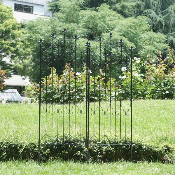 フェンス ゲート フェンス Diy ガーデン 柵 クラシカル 枠 アイアン ガーデンフェンス ガーデニング Diy 仕切り 目隠し ヨーロピアン 北欧 2枚セット Sms Dnf150 2p うさぎ屋