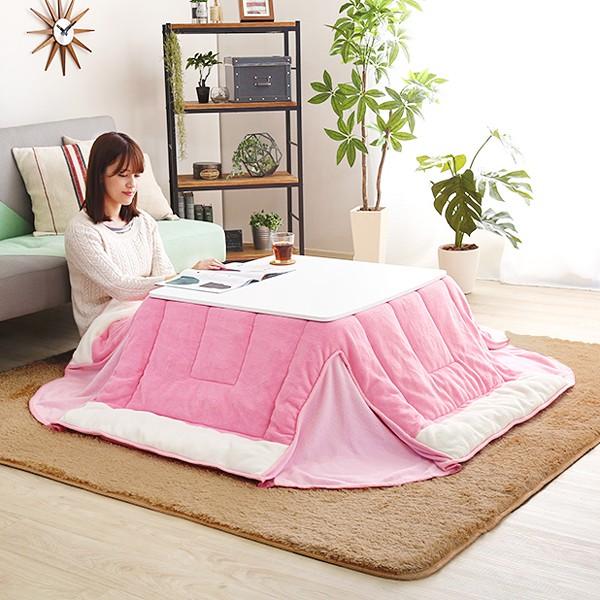 こたつセット かわいい ガーリー 女子 ピンク 白 ホワイト コタツテーブル 掛け布団 ラグ うさぎ屋 株式会社一兎 通販 Paypayモール
