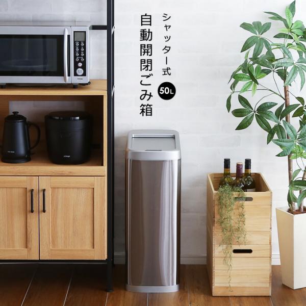 ホームテイスト（HOME taste） ゴミ箱 50L 自動開閉 センサー式 ごみ箱