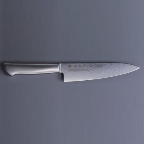 包丁 刃渡り 18cm ダマスカス 日本製 持ち手一体型 : うさぎ屋