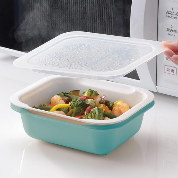 コランダー バット ざる 長方形 Mサイズ 水切り 電子レンジ対応 ふた