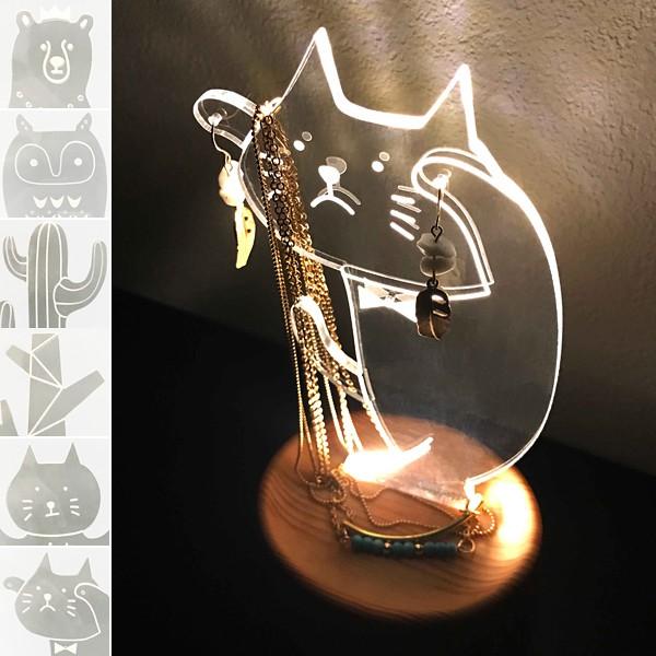 アクセサリースタンド 収納 ネックレス 指輪 眼鏡 ピアス アクセ ツリー かわいい 光る インテリア 猫 Buyee 日本代购平台 产品购物网站大全 Buyee一站式代购 Bot Online