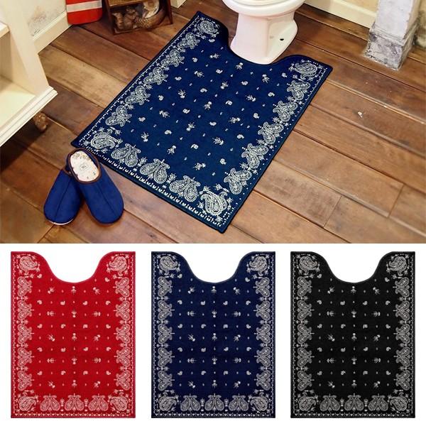トイレマット 足下ラグ ペイズリー柄 ロング 長い おしゃれ アメリカン レッド ブルー ブラック Buyee 日本代购平台 产品购物网站大全 Buyee一站式代购 Bot Online
