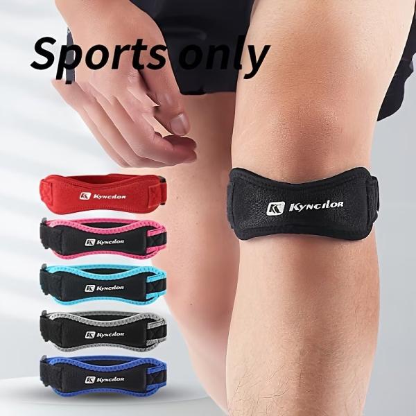 スポーツ用膝蓋骨ストラップ 1個 男女兼用 膝サポーター ランニング/バスケットボール/サイクリング/フィットネス/日常スポーツ用 膝蓋骨安定ベルト
