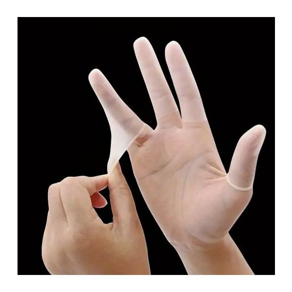 良く伸びるのではめたり外したりしやすいラテックス製の指サックです