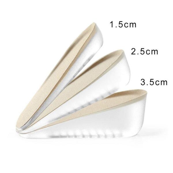 シークレットインソール (女性用 ベージュ 3.5cm) インソール 中敷 身長UP スタイルアップ シリコン ヒールアップ クッション ハーフタイプ ハニカム 1ペア