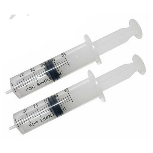 計量用 シリンジ 50ml x2  (ニードルなし) 計量注入器 プラモデル製作 工作 園芸 注射器 横口