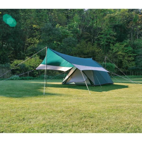 アウトドア レジャー テント タープ キャンプ BBQ キャプテンスタッグ タープ延長ベルトセット GREEN PACKAGE CSドームテント&タープセット+ 5〜6人用 UZ-13230 CAPTAIN STAG（キャプテンスタッグ） アウトドア タープ タープ延長