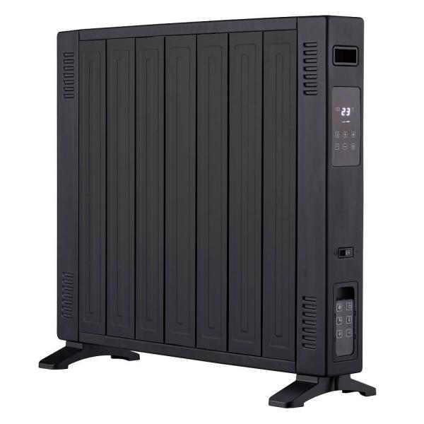 オイルフリーヒーター SKJ-ZE120CV ブラック パネルヒーター オイルレスヒーター 電気ストーブ ヒーター 速暖 温度調節 安全装置 24時間オフタイマー 省エネ
