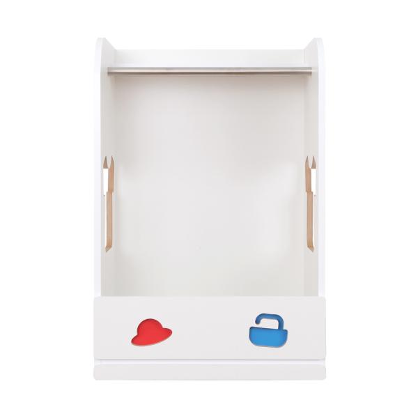 ◆商品説明[メーカー]充英アート[製品サイズ]幅59.5×奥行44.5×高さ89.5cm[内寸サイズ※]幅55.6×奥行40×高さ73.9cm※ハンガーバー下まで[重量]14kg[耐荷重]天板：5kgハンガーバー：10kg[材質]プリント紙...