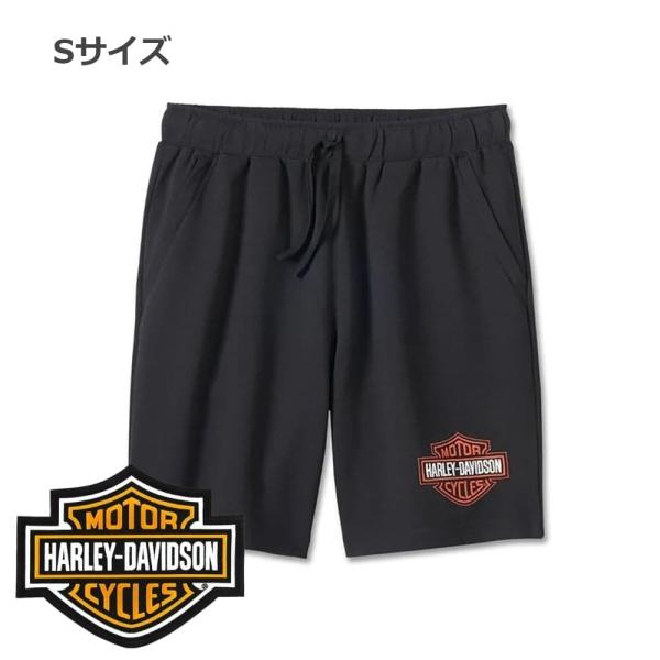 ハーレーダビッドソン 純正 メンズ バー&シールド フリースショーツ ブラック 99197-24VM バイク用品 ばいく 純正 パンツ 短パン メンズ 高耐久性 黒 ハーレーダビッドソン 純正 メンズ バー&シールド フリースショーツ